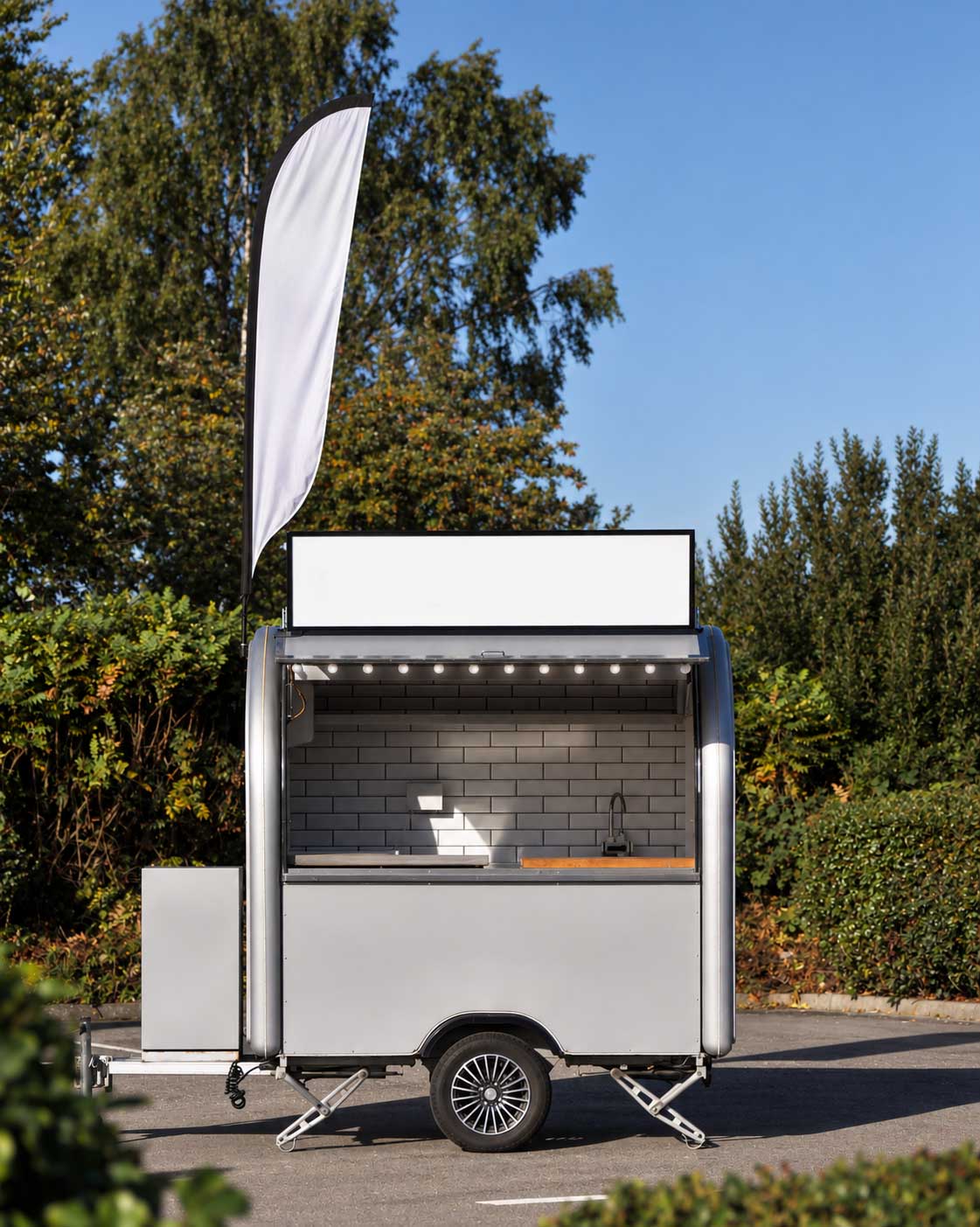 Mr Hot Dog food truck available for dry hire, ready to be branded