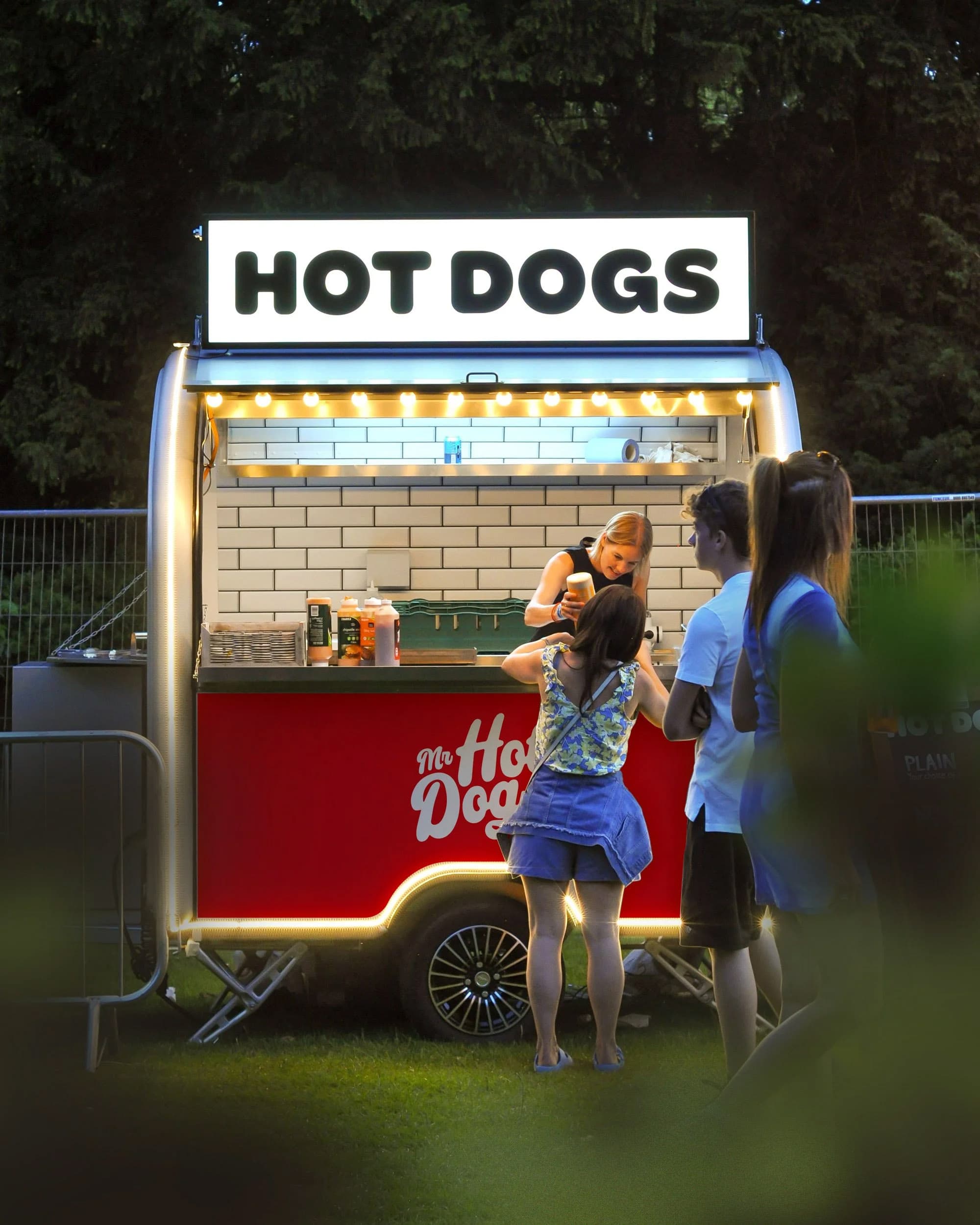 Mr Hot Dog van at a corporate team event